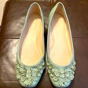 Nine West mint green flats, 10